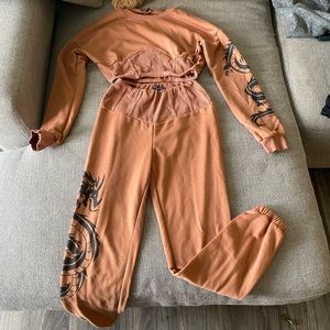 Cropped sweatpants set from FASHIONNOVA